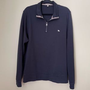 BURBERRY LONDON MEN’S BLACK 1/4 ZIP PULLOVER SWEATER SIZE XL